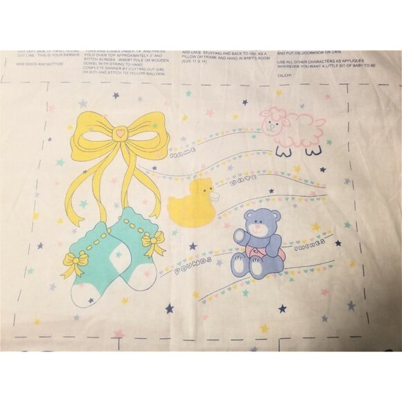 Baby Birth Announcement Banner Appliques & More Cut & Sew Princess Fabrics - Picture 7 of 11